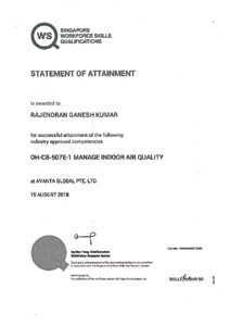 IAQ Certificate